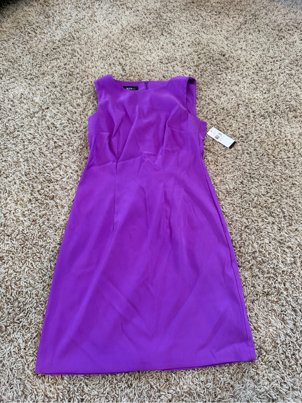 Alyx Vibrant Purple Sleeveless Midi Sheath Dress